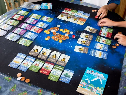 Partie en cours de Minivilles jeu de base